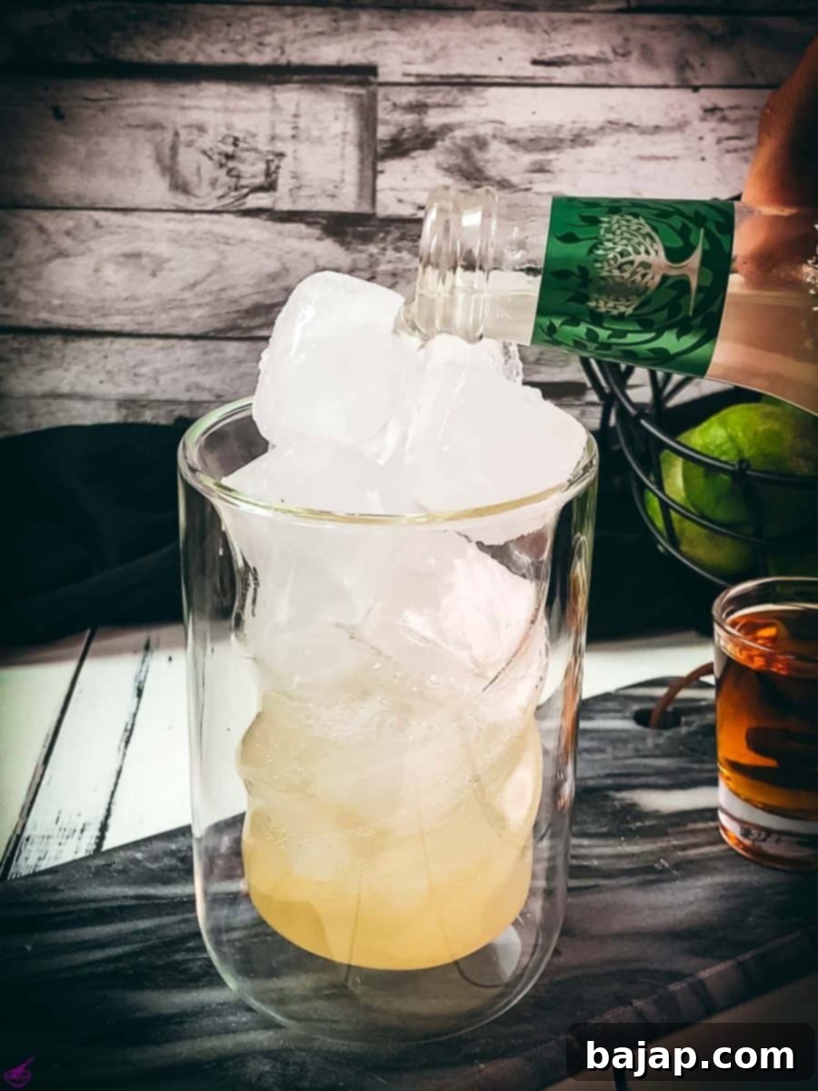 Top off with ginger beer.