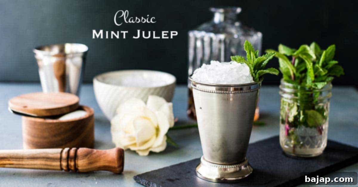 Classic Mint Julep, a southern tradition that's strong, sweet, and Kentucky Derby ready with only four ingredients.