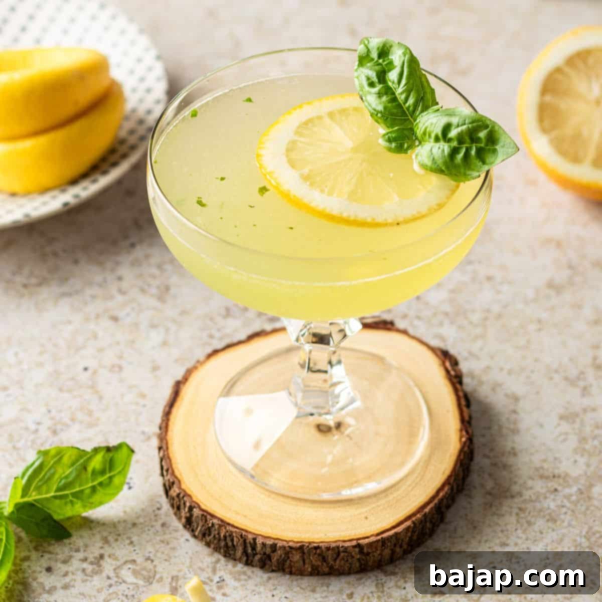 Lemon Basil Vodka Martini, a bright, refreshing, fresh, and herbaceous twist on a classic cocktail for warm summer days.