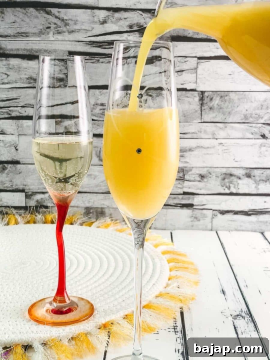 Top off with orange juice.