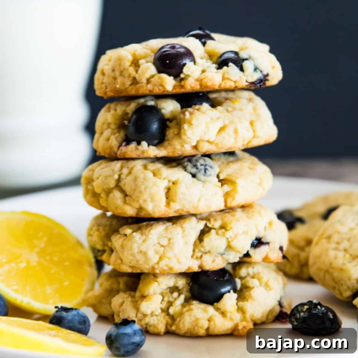 Soft, chewy, and easy-to-make Lemon Blueberry Cookies, ready in under 15 minutes.