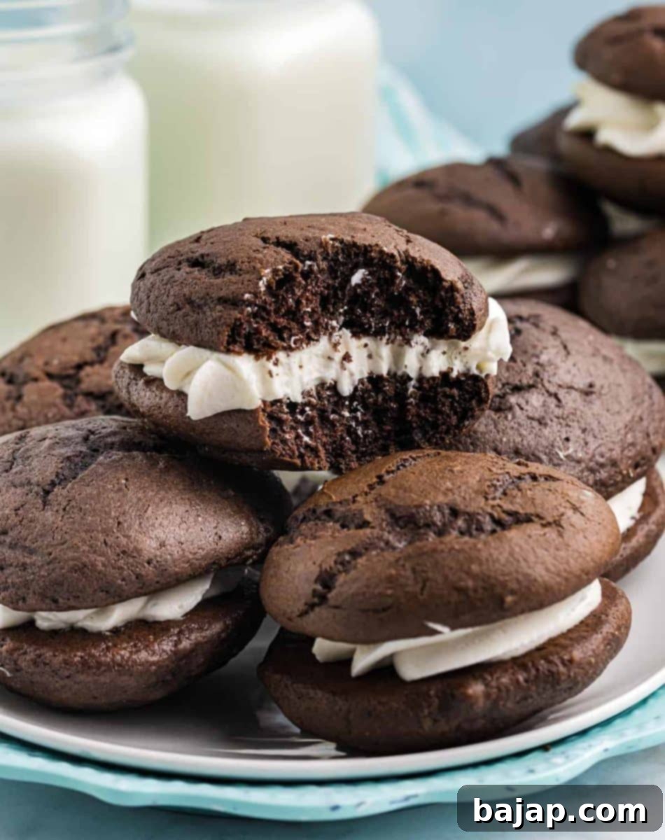 Decadent and easy-to-make Cake Mix Whoopie Pies with homemade frosting.