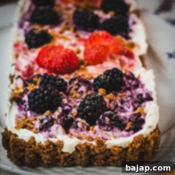No-Bake 4th of July Strawberry & Blackberry Biscoff Tart