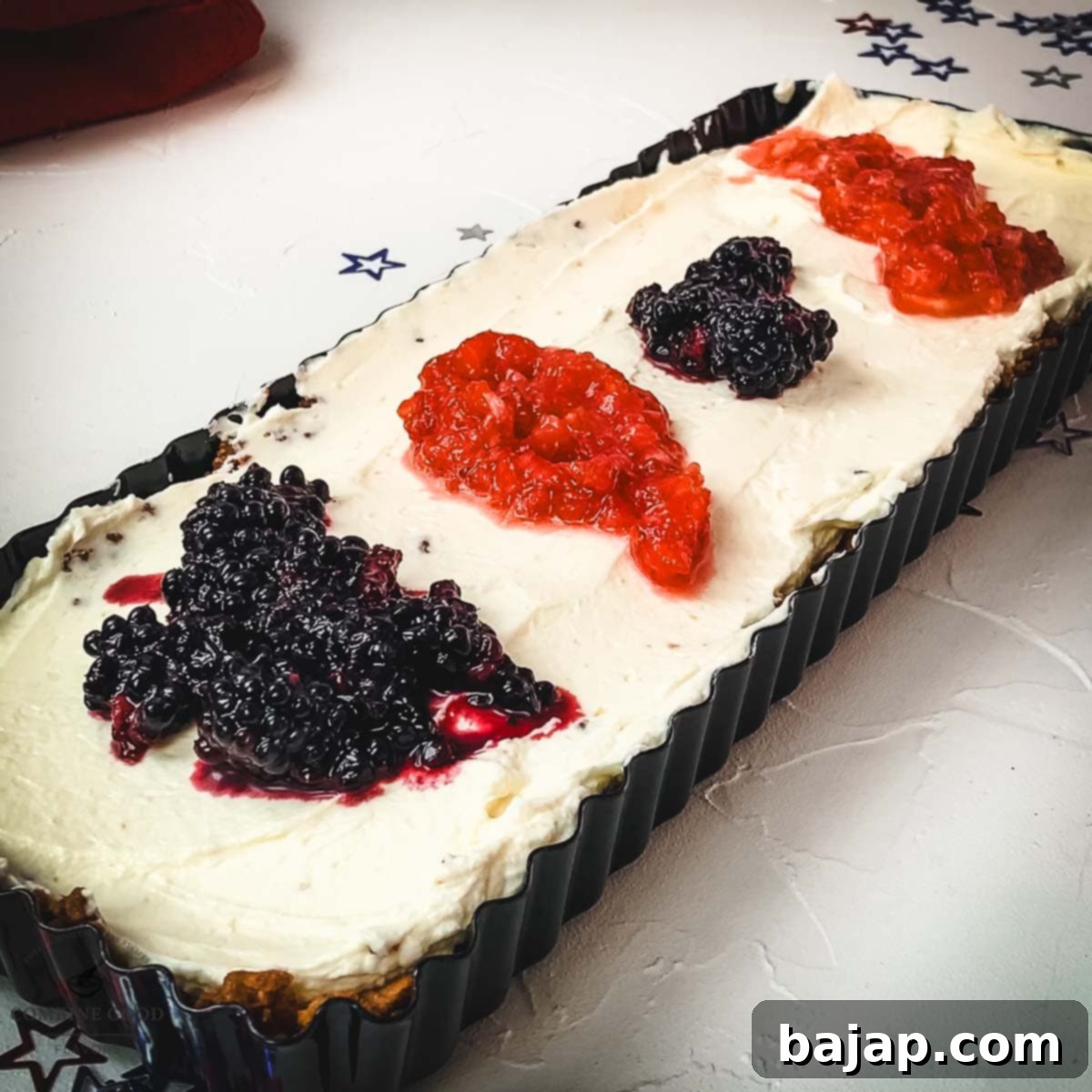 Swirl mashed strawberries alternately into the cream cheese filling for a beautiful red and white effect.