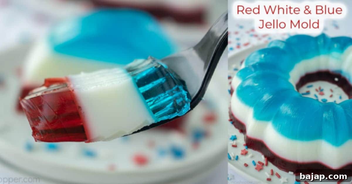 Fourth of July no-bake desserts roundup: Red White & Blue Jello Mold