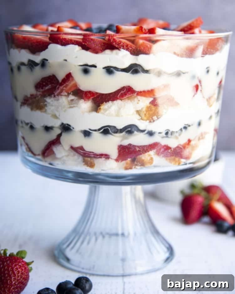 Fourth of July no-bake desserts roundup: Red White and Blue Trifle in a Jar