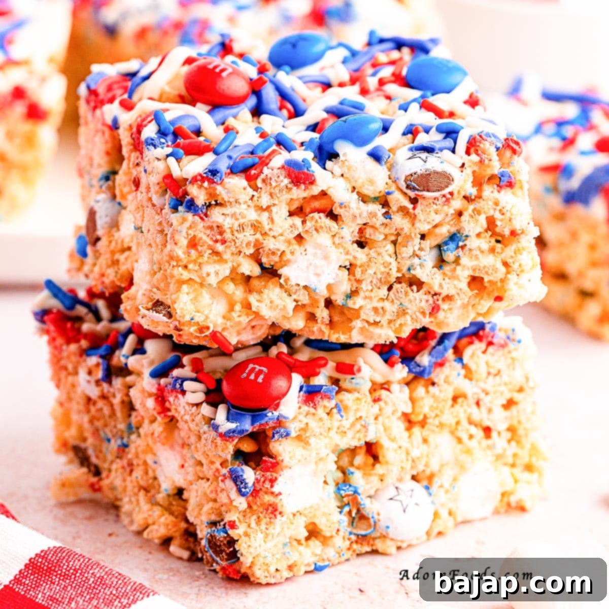 Fourth of July no-bake desserts roundup: 4th of July Rice Krispie Treats
