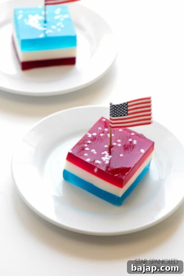 Fourth of July no-bake desserts roundup: Star Spangled Layered Finger Jello