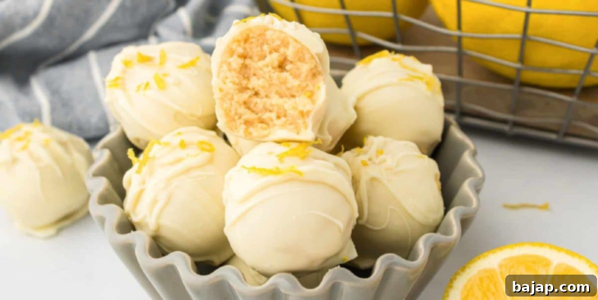Decadent lemon truffles with golden Oreos, drizzled with white chocolate.