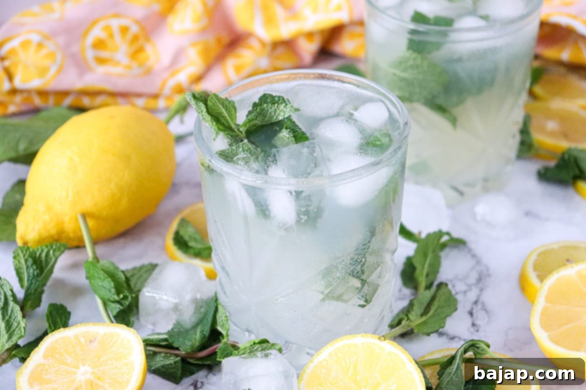 The Best Lemon Mojito Mocktail, a refreshing virgin drink.