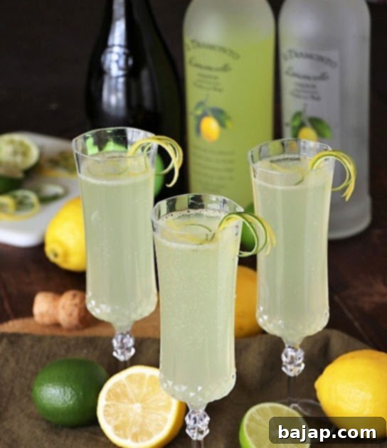 Refreshing Sparkling Limoncello Cooler, ideal for spring and summer.