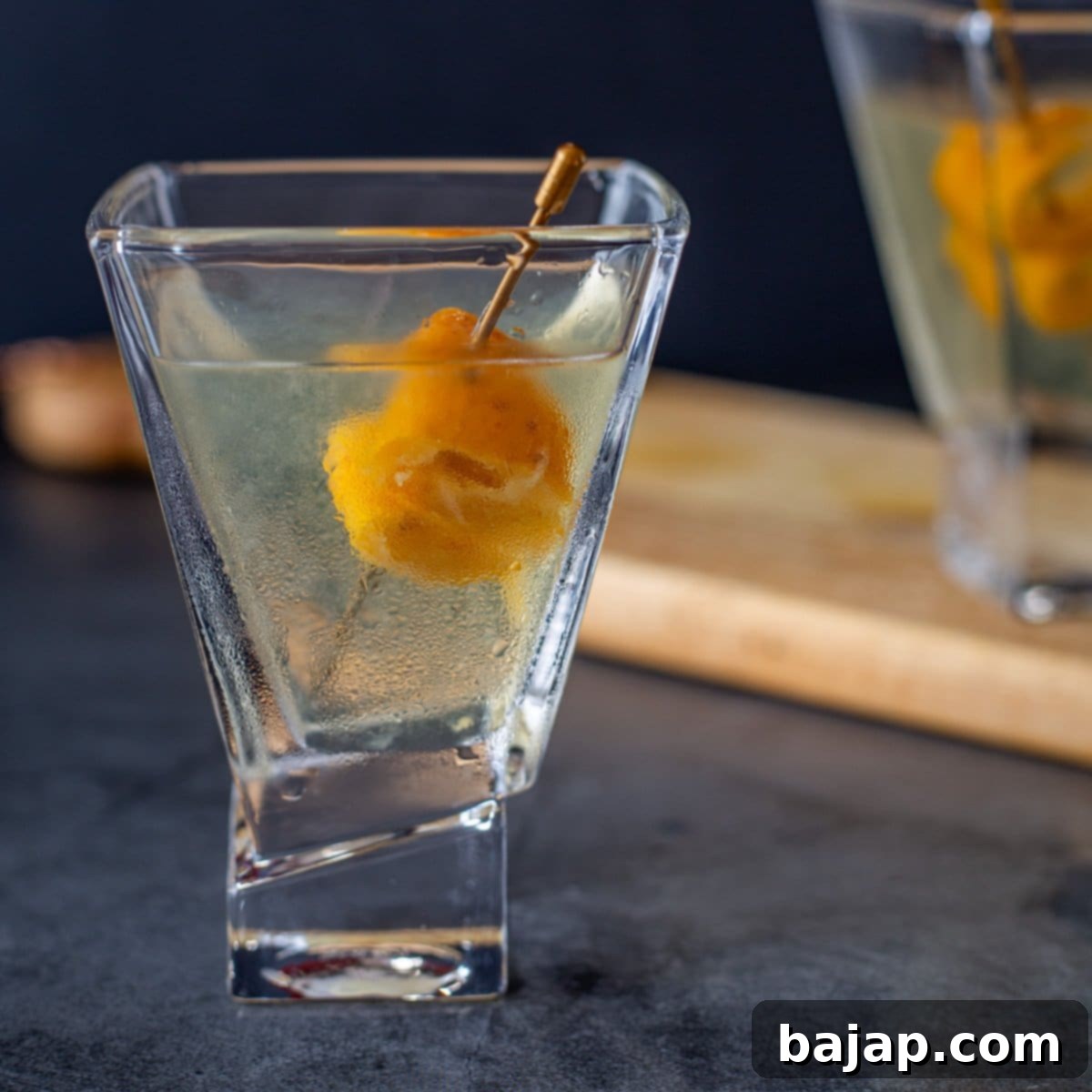 A sophisticated Preserved Lemon Martini, offering a unique twist on the classic.