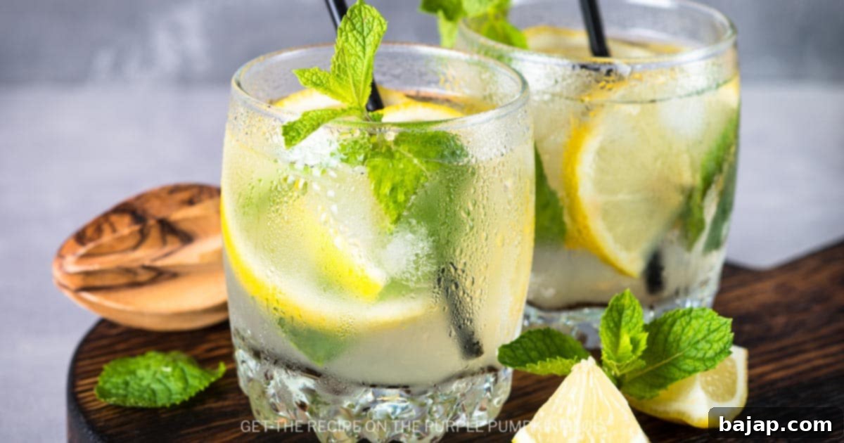 Lemon Herb Vodka Spritzer, an imaginative and edgy cocktail.