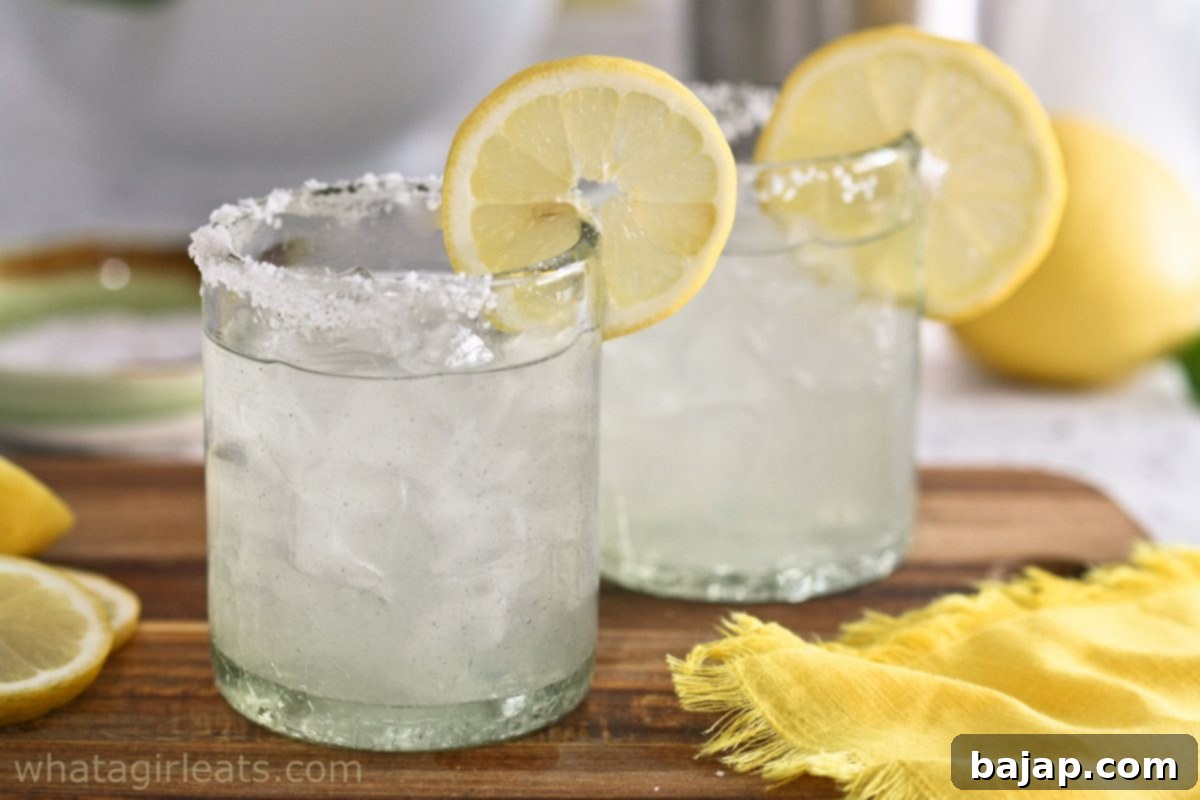 Refreshing Lemon Margarita, a tangy twist on the classic lime version.