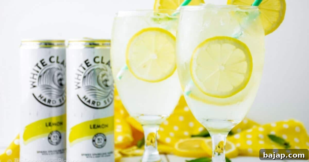 Refreshing White Claw Lemonade cocktail, perfect for summer.