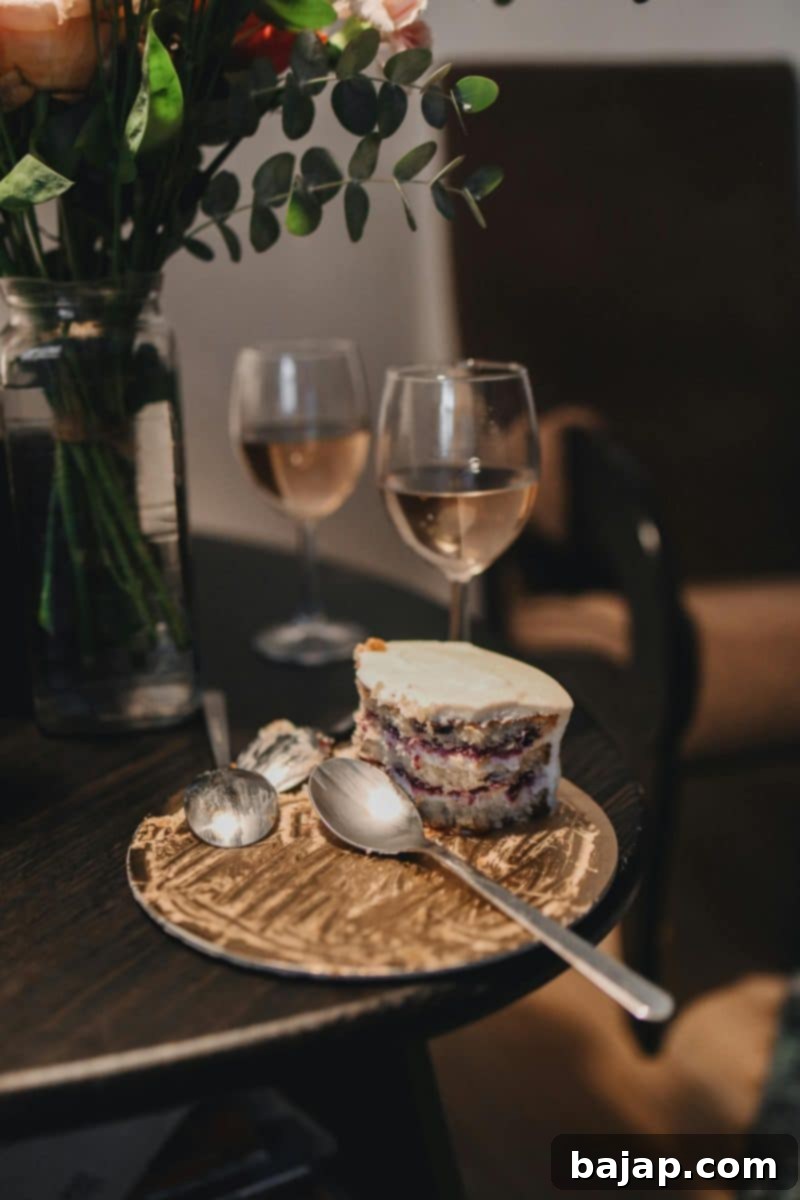 Sweet Harmony Wine Pairings 4 White wine next to a half eaten dessert.