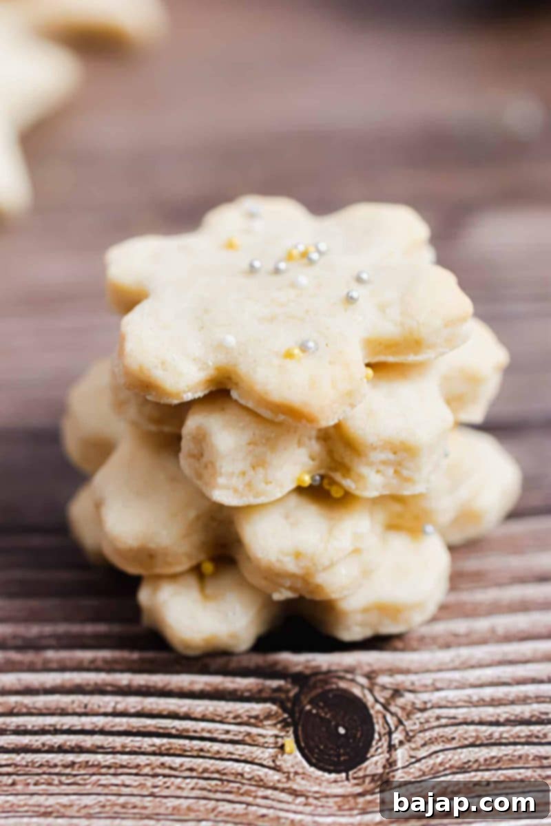 Beautifully cut-out sourdough sugar cookies, ready for decoration or simply enjoyed plain.