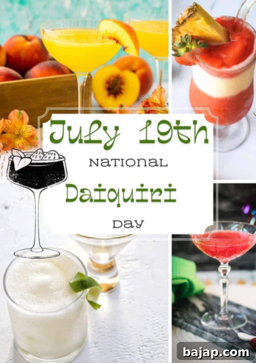 Discover refreshing daiquiri recipes perfect for summer. From classic lime to fruity twists, find your new favorite drink and toast to National Daiquiri Day on July 19th