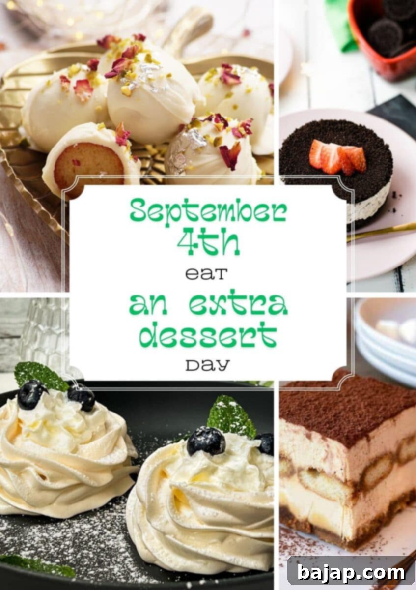 Celebrate Eat an Extra Dessert Day on September 4th! Indulge in a luxurious chocolate cake with berries.