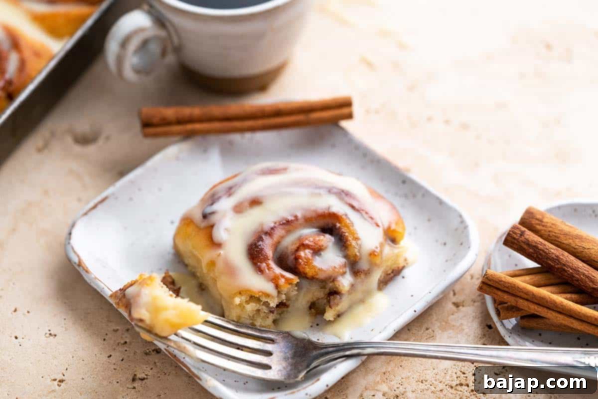 Keto Cinnamon Roll with a cup of coffee