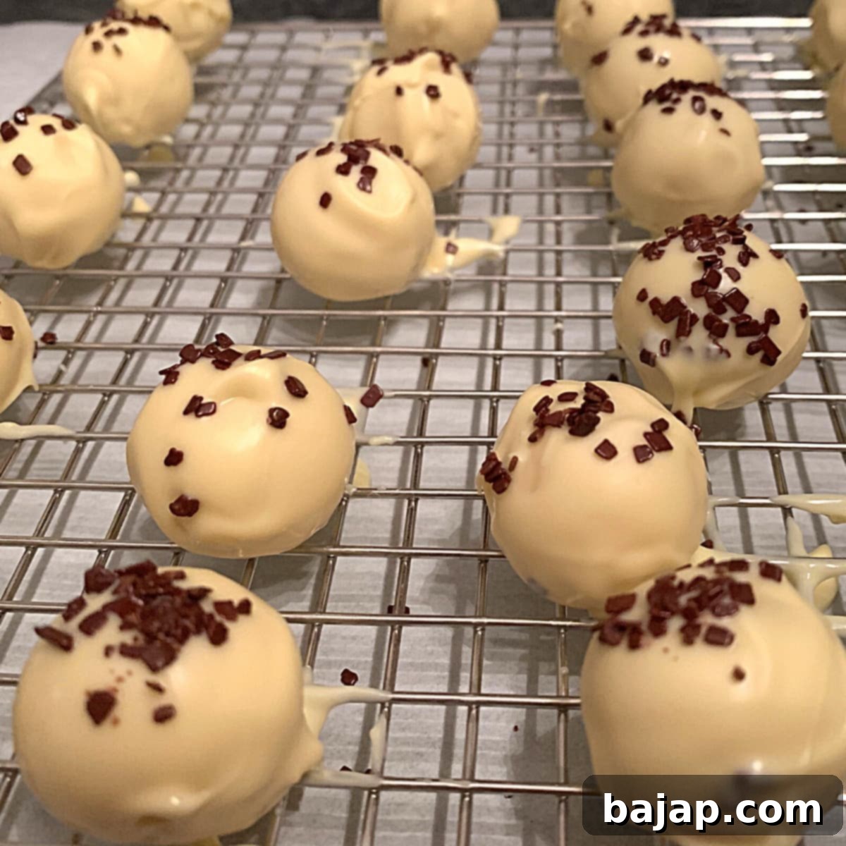 Homemade eggnog truffles - ready to eat