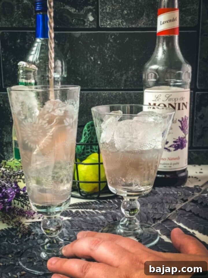 Stir well using a bar spoon.