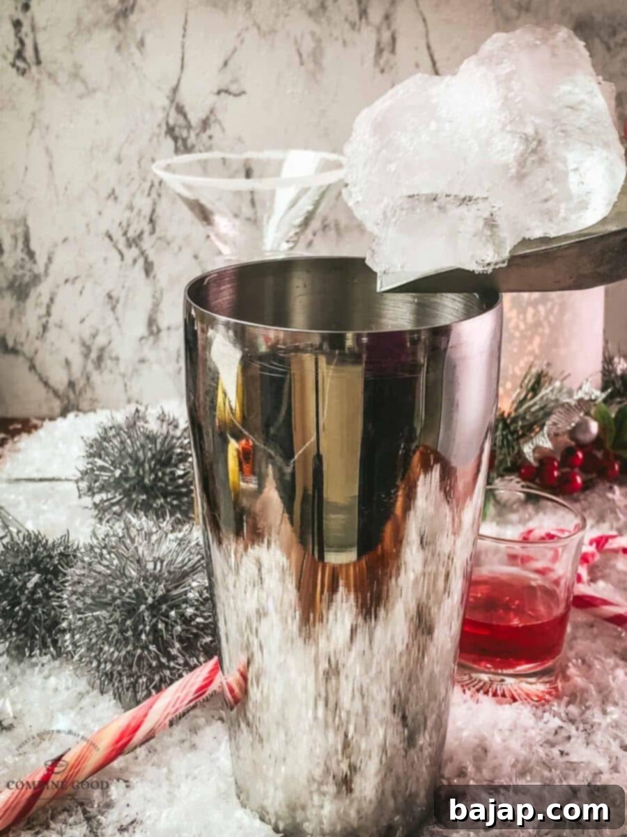 Add cubed ice.