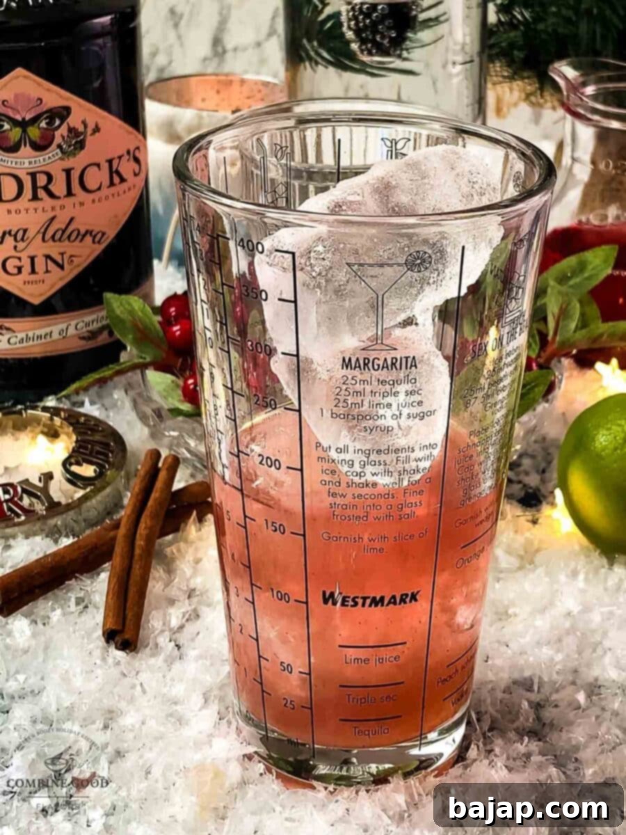 Fill your shaker with cubed ice.