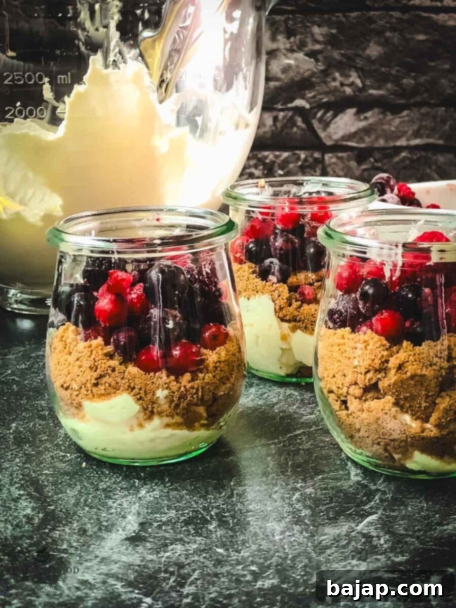 Add the frozen berries.