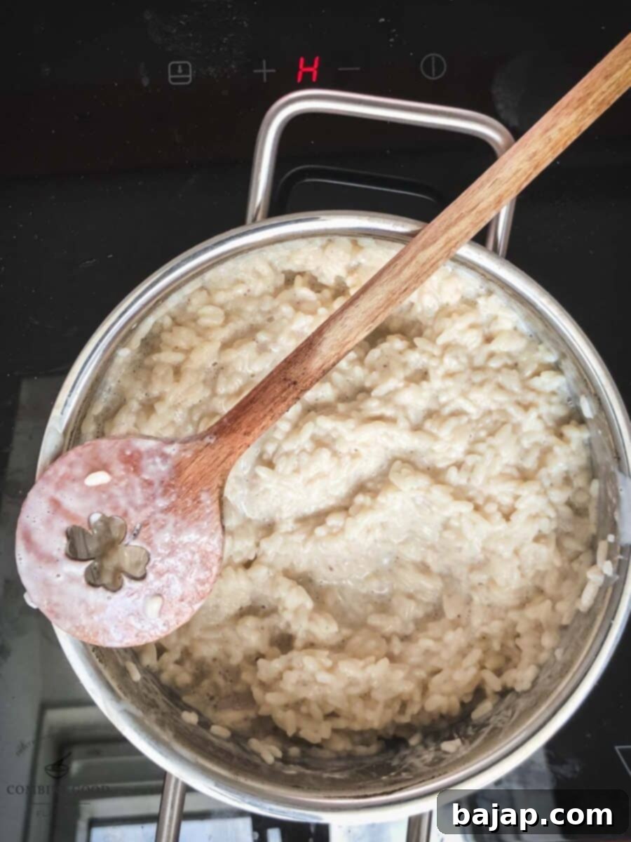 Creamy Baked Rice Pudding 6 Simmer until the vanilla milk rice mixture thickens.
