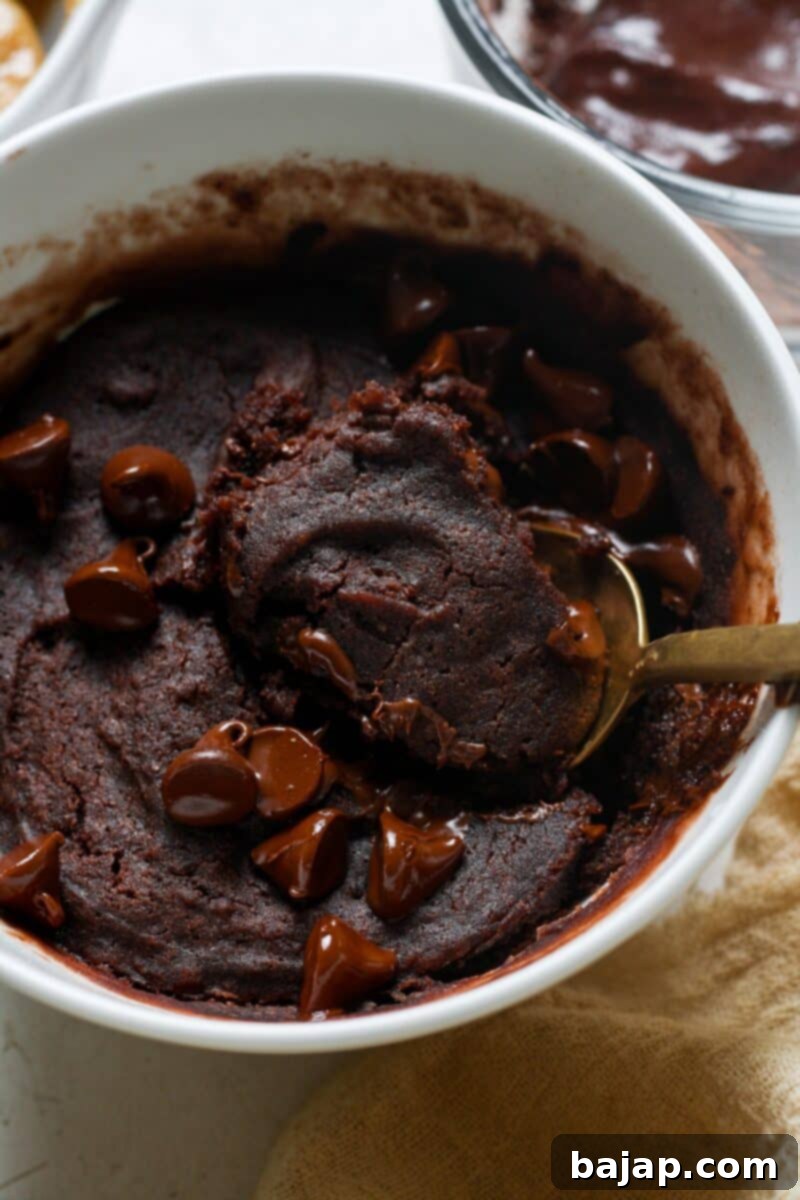 A quick and easy homemade Chocolate Mug Cake.