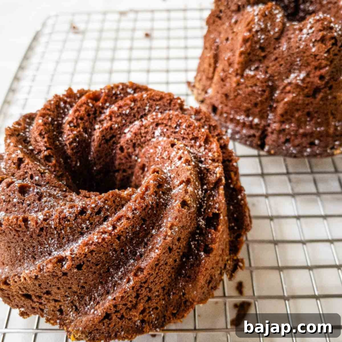 2 ready to eat chocolate bundt cakes