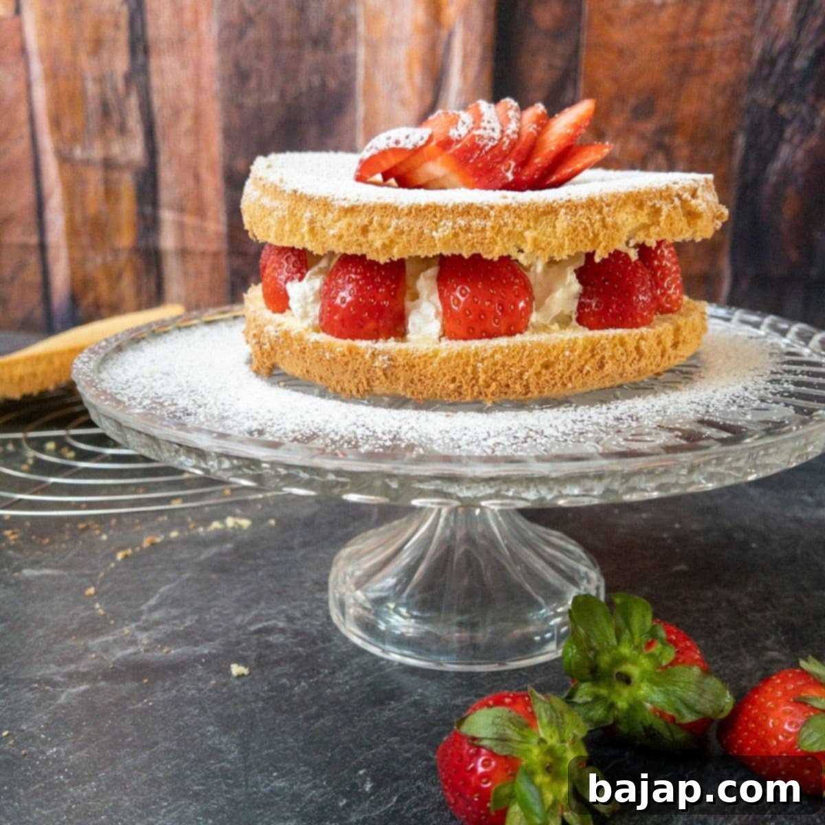 A Summer Treat - Strawberry Sponge Cake