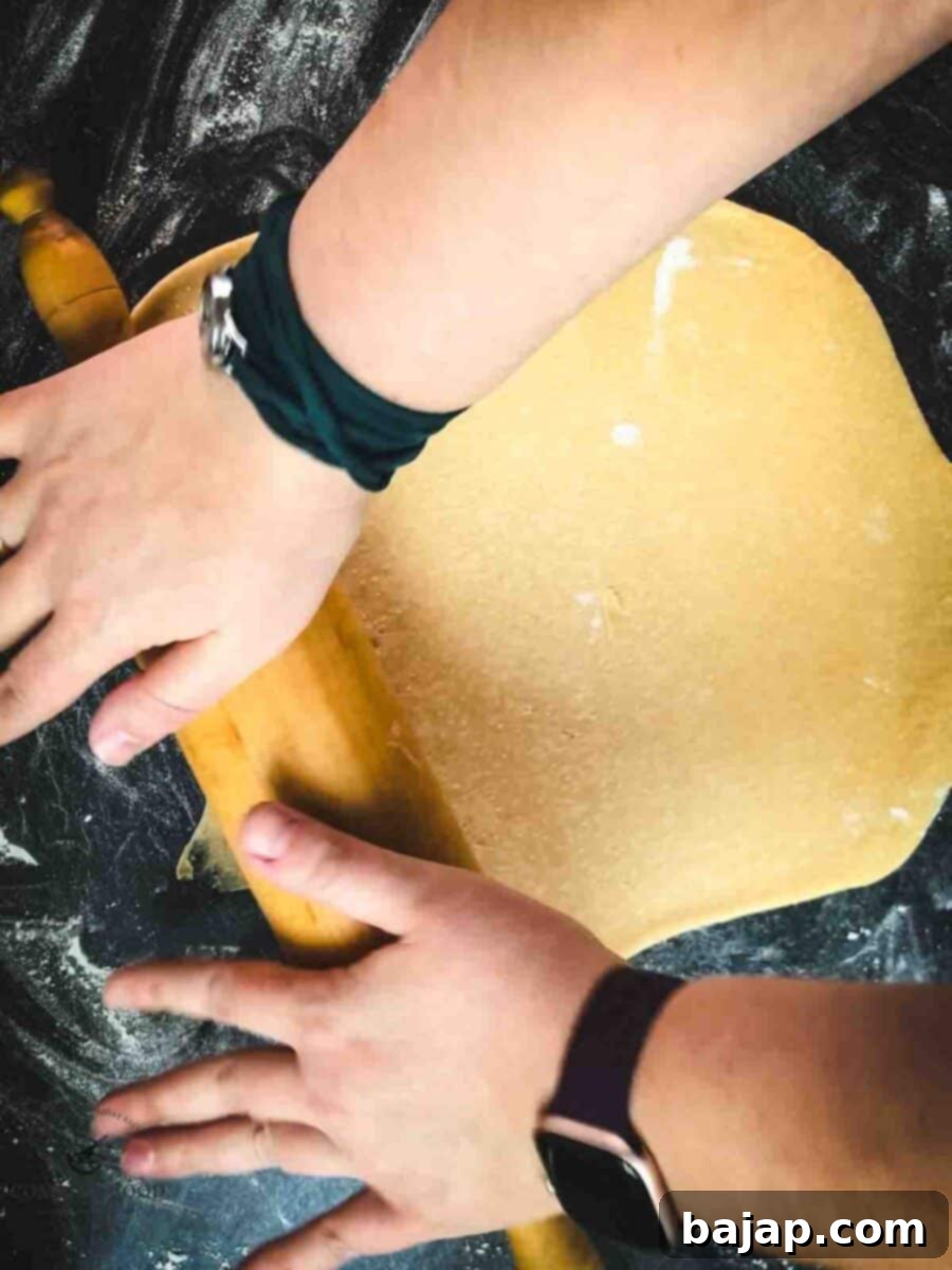Roll out the dough.