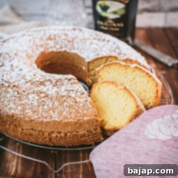 Boozy, fluffy Bailey's Irish cream bundt cake. Perfect with tea or coffee.