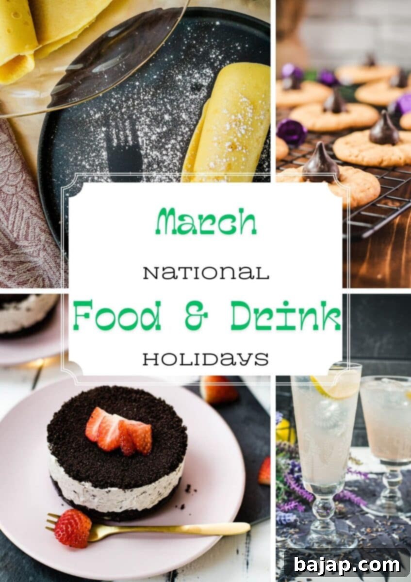 March is a foodie's dream! From Pi Day and Oreo Day to Cocktail Day and classic comfort food, this month is packed with delicious celebrations. Find out what's on the menu!