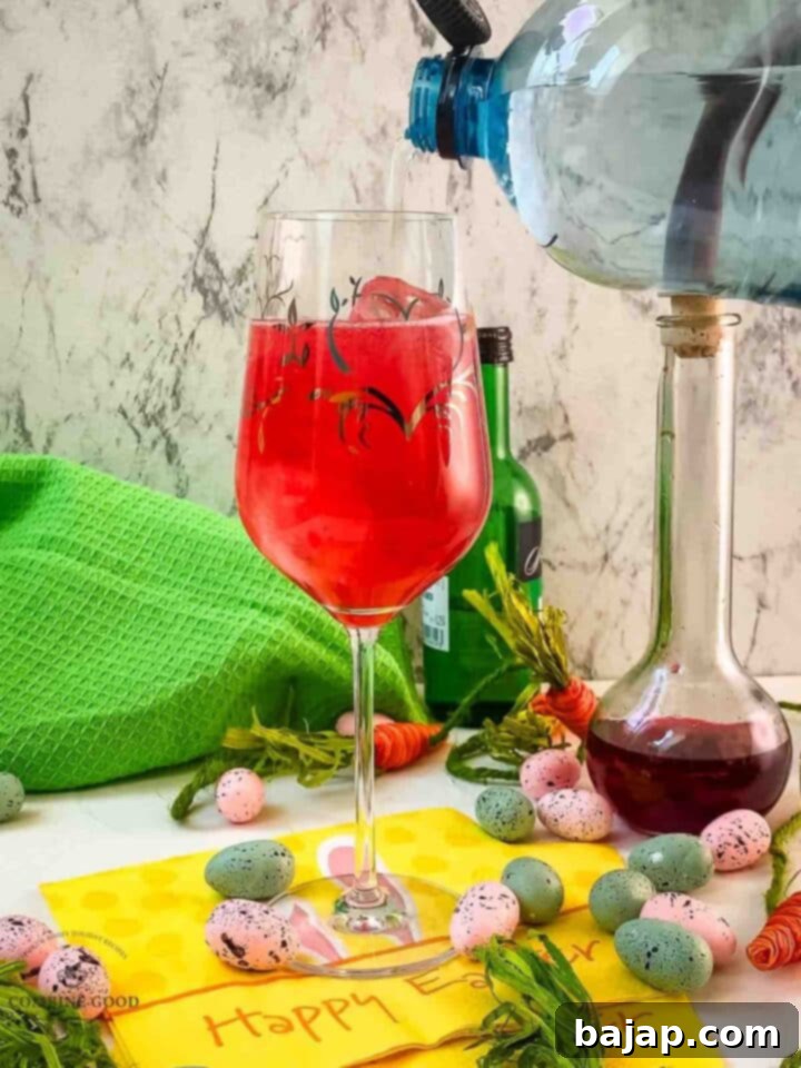 Top with sparkling water.