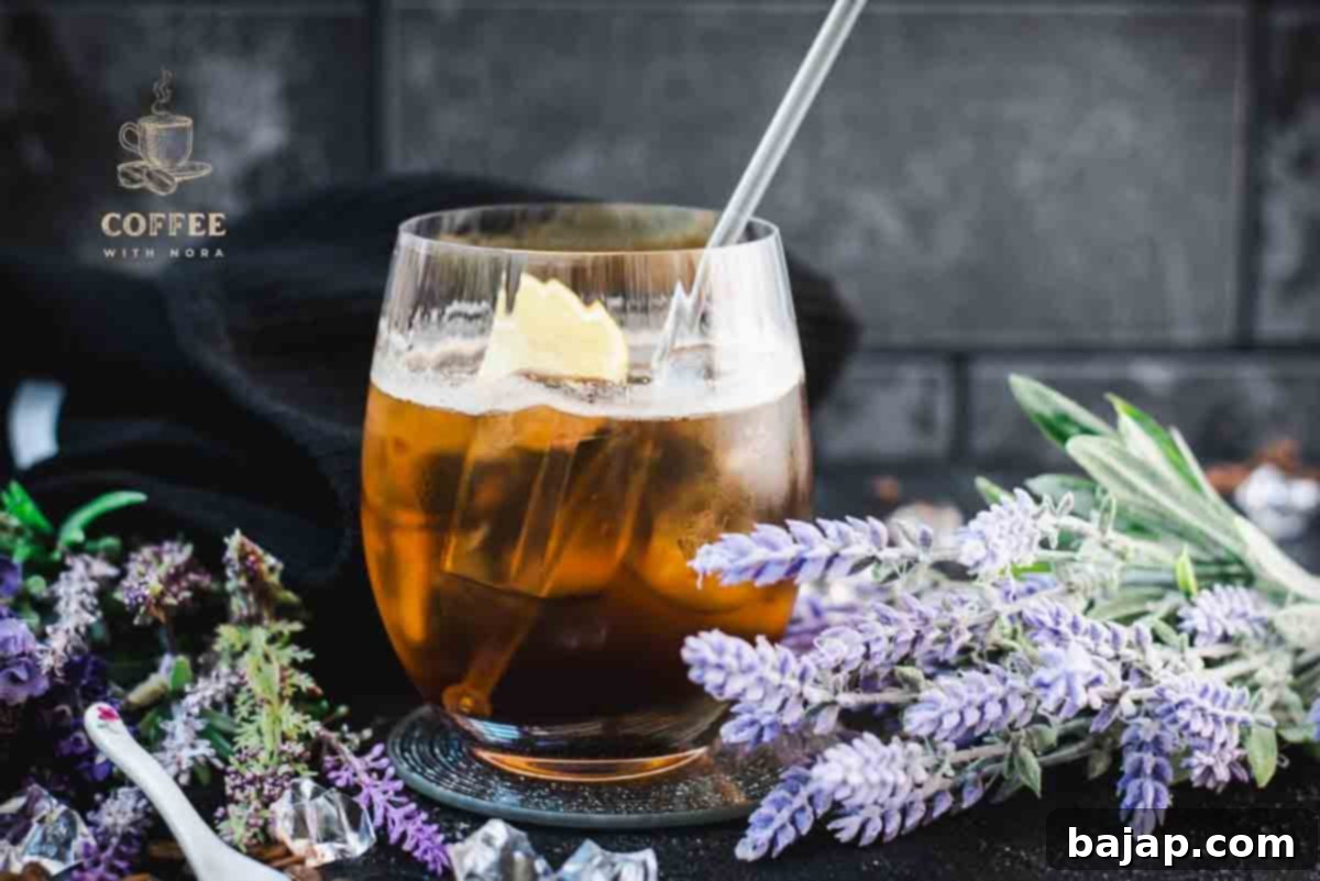 The Coffee Cocktail You Didn't Know You Needed: Lavender Cold Brew Tonic, a unique lavender coffee drink.
