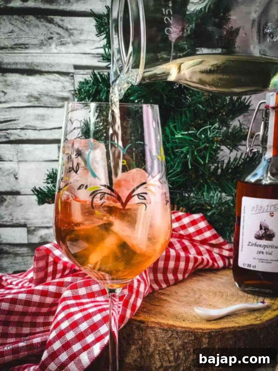 Add white wine to the glass.