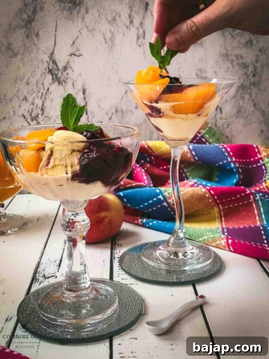 Garnish with mint leaves.