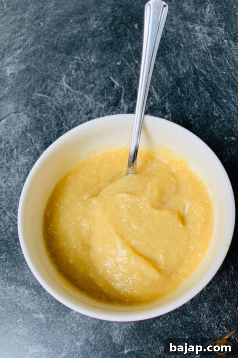 Homemade apple horseradish sauce is the perfect combination of spiciness and sweetness. Both flavors are well-balanced and do not overpower the taste of the meat.