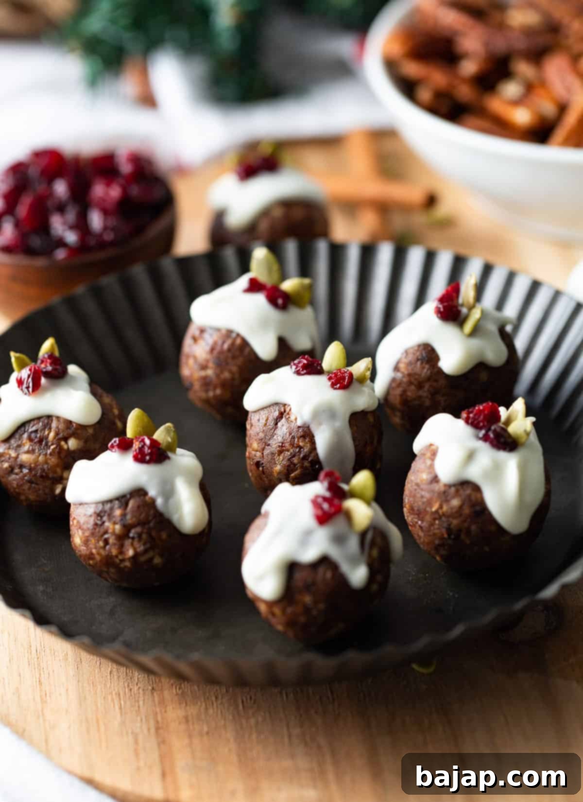 Healthy Christmas Pudding Protein Balls