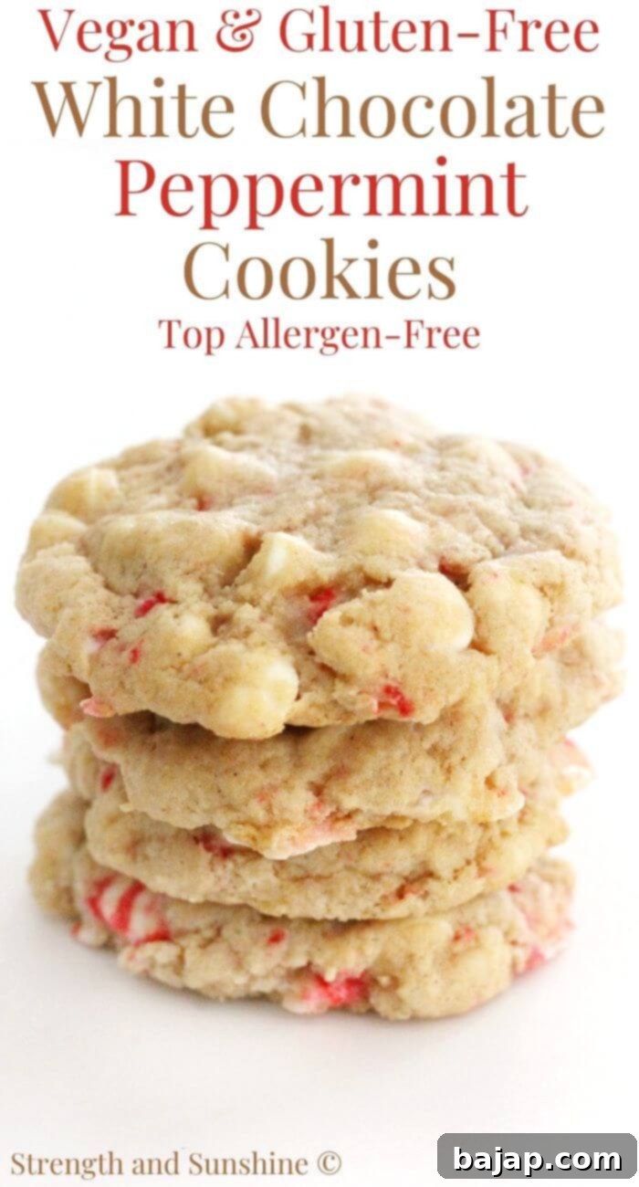 Vegan White Chocolate Peppermint Cookies