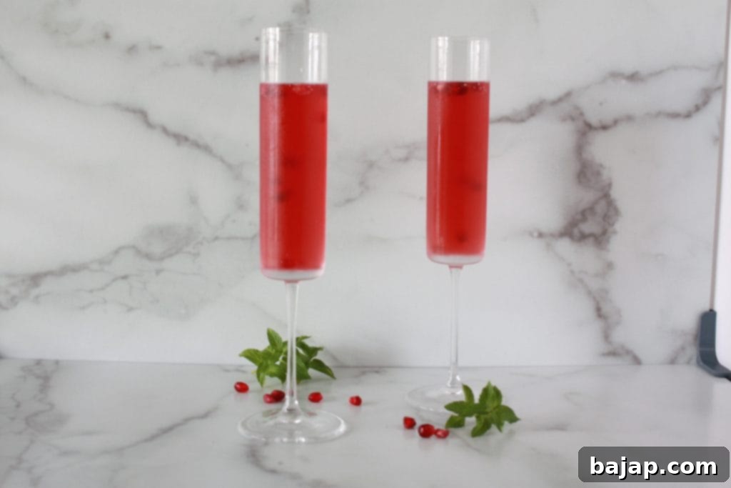 Christmas Morning Mimosas with Pomegranate