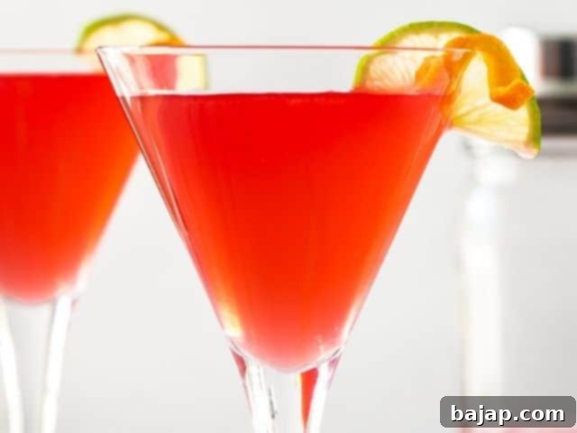 Festive Christmas Cosmopolitan cocktail