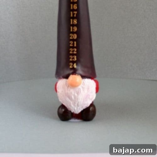 Danish Advent candle close up