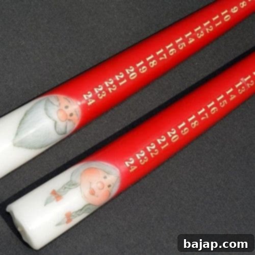 Danish Advent candle in a holder