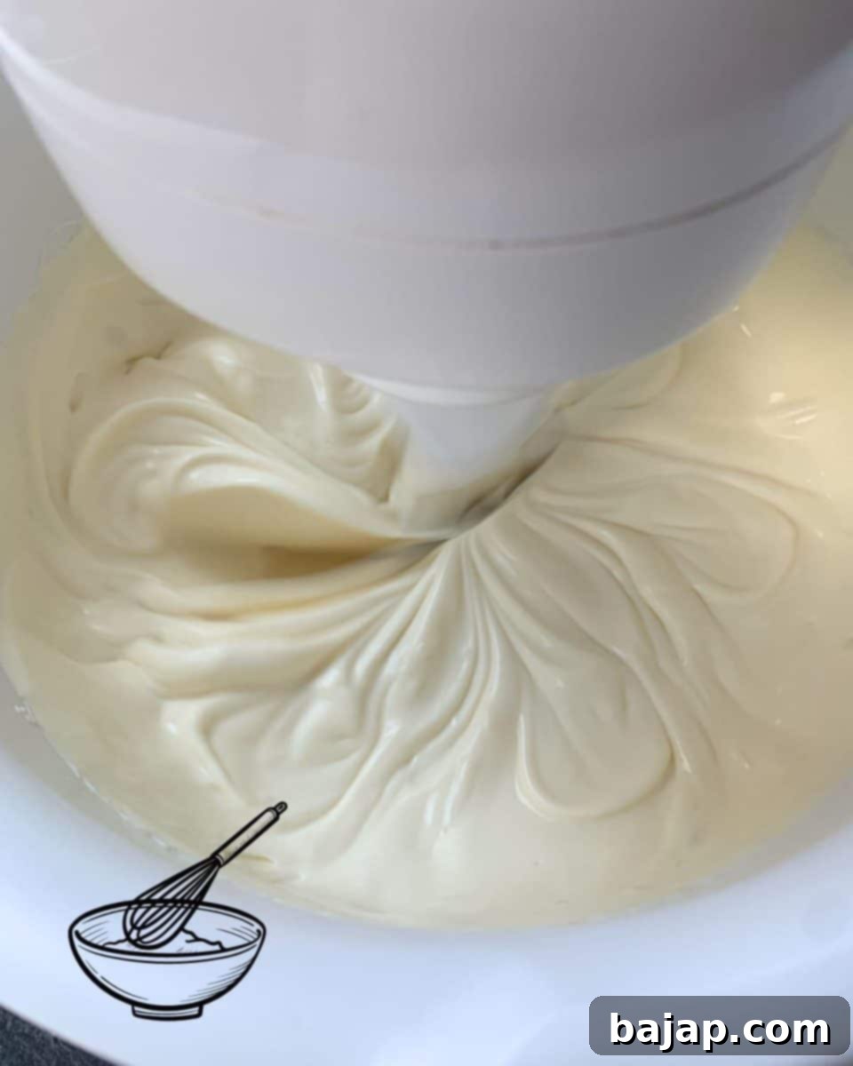 Soften the ricotta cheese using your kitchen machine with a whisk attachment.