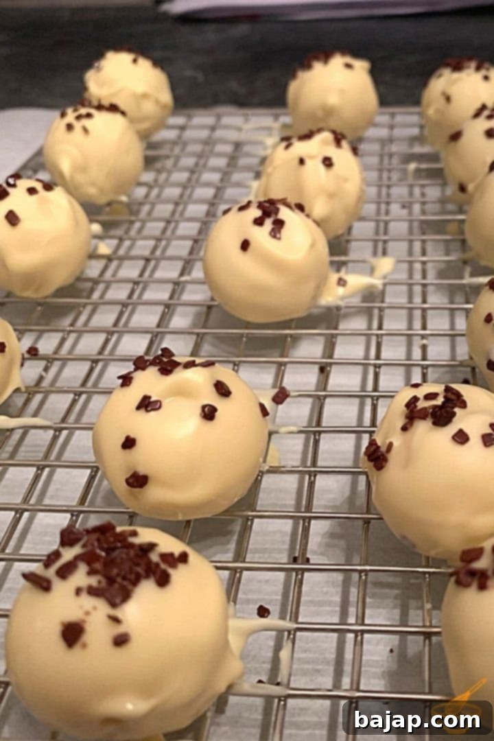 Homemade eggnog truffles - ready to eat