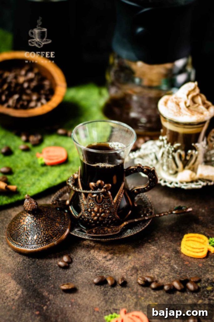 Pumpkin Spice Coffee: Double the Deliciousness 1 Delicious pumpkin spiced coffee with and without dairy topping filled in medieval serving glass.